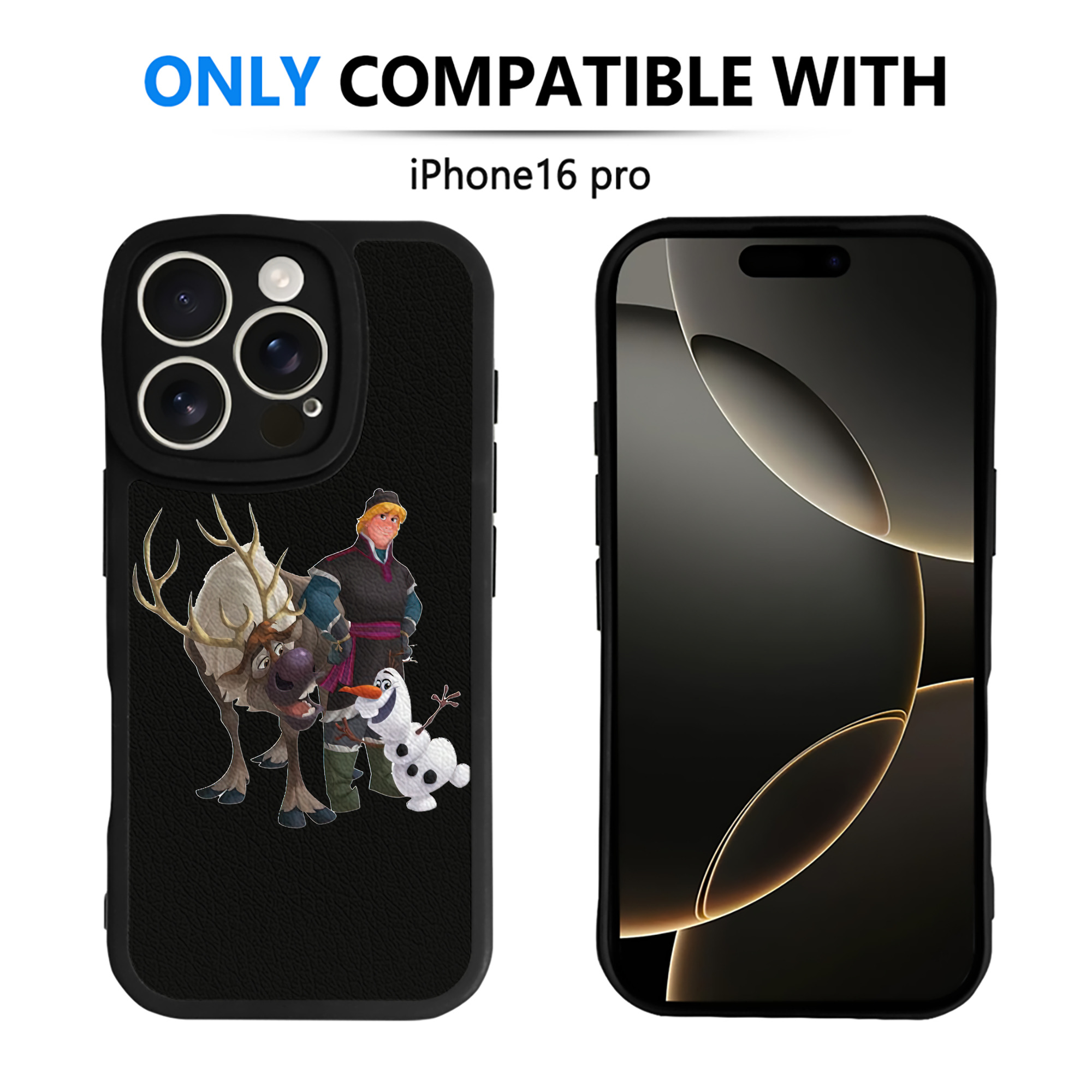 （画像用） アナと雪の女王 アンナ エルサ Frozen Anna Elsa 【iPhone 16シリーズ対応】シリコンスマホケース（レザー調） 材質：シリコン